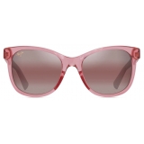 Maui Jim - Kiopa‘a - Shiny Transparent Pink Maui Rose® - Polarized Cat Eye Sunglasses - Maui