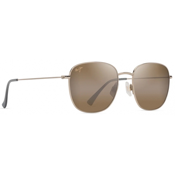 Maui Jim - ‘Ōlali Asian Fit - Oro Chiaro Lucido con Verde Grigio HCL® Bronze - Occhiali da Sole