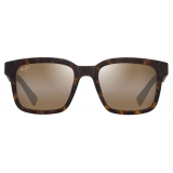 Maui Jim - ‘Ōpiopio Asian Fit - Matte Dark Havana HCL® Bronze - Polarized Rectangular Sunglasses