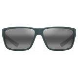 Maui Jim - Uila - Matte Dark Military Green Neutral Grey - Polarized Wrap Sunglasses - Mau