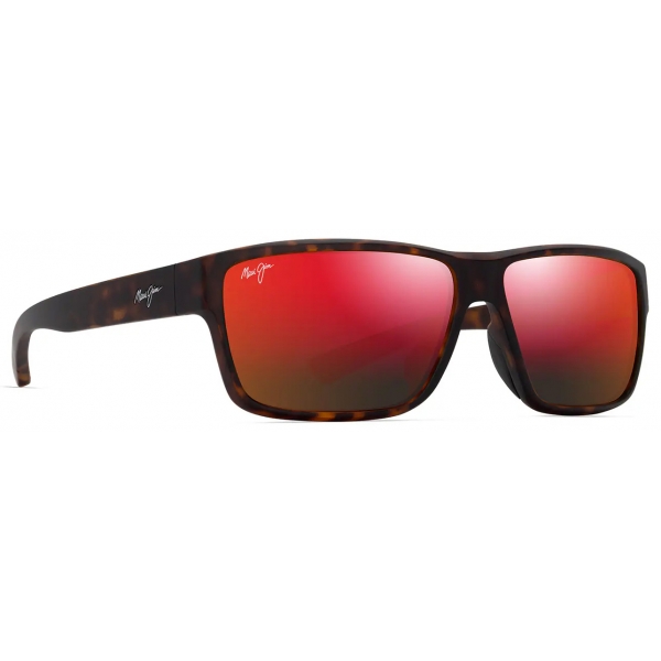 Maui Jim - Uila Asian Fit - Matte Dark Havana Hawaii Lava™ - Polarized Wrap Sunglasses - Maui