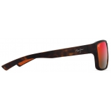 Maui Jim - Uila Asian Fit - Matte Dark Havana Hawaii Lava™ - Polarized Wrap Sunglasses - Maui