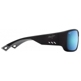 Maui Jim - Keha - Matte Black Blue Hawaii - Polarized Wrap Sunglasses - Maui Jim Eyewear