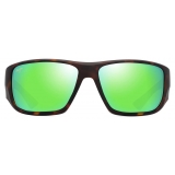 Maui Jim - Keha - Matte Dark Havana MAUIGreen® - Polarized Wrap Sunglasses - Maui Jim Eyewear