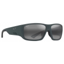 Maui Jim - Keha Asian Fit - Matte Dark Military Green Neutral Grey - Polarized Wrap Sunglasses