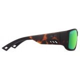 Maui Jim - Keha Asian Fit - Matte Dark Havana MAUIGreen® - Polarized Wrap Sunglasses - Maui