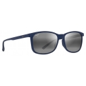 Maui Jim - Hulili - Blu Opaco Grigio Neutro - Occhiali da Sole Polarizzati Rettangolari - Maui