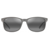 Maui Jim - Hulili - Grigio Opaco Grigio Neutro - Occhiali da Sole Polarizzati Rettangolari - Maui