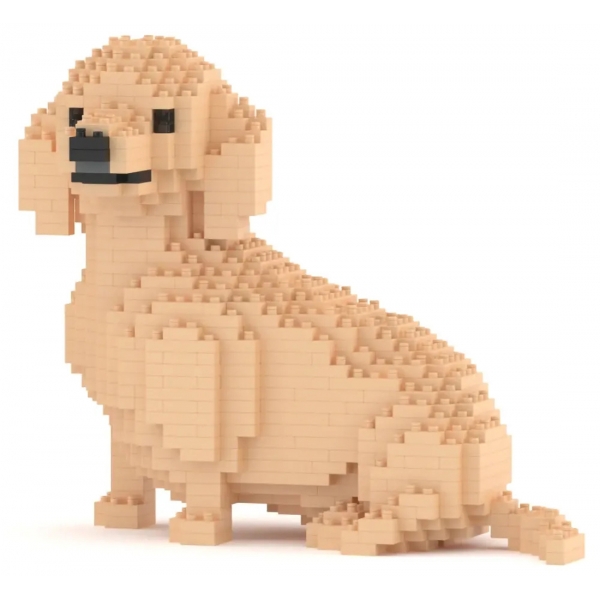 Jekca - Dachshund 05-M03 - Big - Lego - Sculpture - Construction - 4D - Brick Animals - Toys