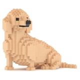 Jekca - Dachshund 05-M03 - Big - Lego - Sculpture - Construction - 4D - Brick Animals - Toys