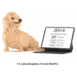 Jekca - Dachshund 05-M03 - Big - Lego - Sculpture - Construction - 4D - Brick Animals - Toys