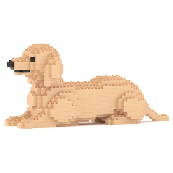 Jekca - Dachshund 04-M03 - Big - Lego - Scultura - Costruzione - 4D - Animali di Mattoncini - Toys