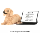 Jekca - Dachshund 04-M03 - Big - Lego - Sculpture - Construction - 4D - Brick Animals - Toys