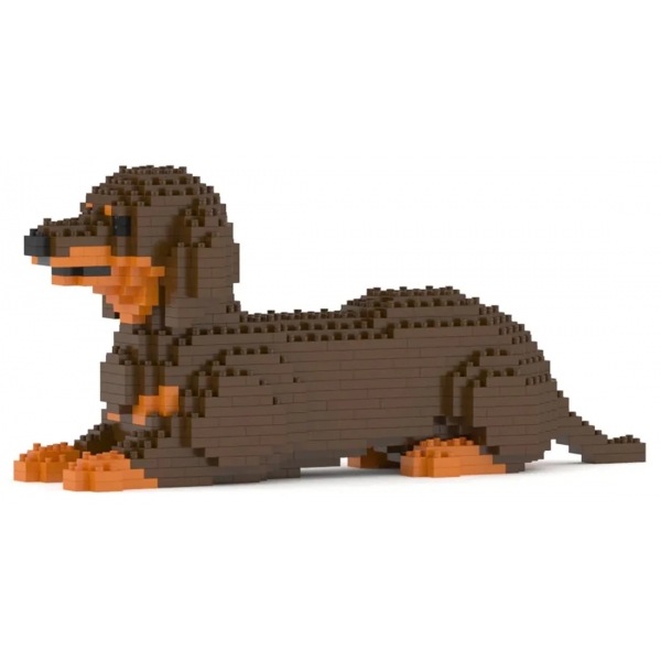 Jekca - Dachshund 04-M02 - Big - Lego - Scultura - Costruzione - 4D - Animali di Mattoncini - Toys