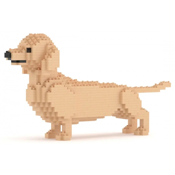 Jekca - Dachshund 02-M03 - Big - Lego - Scultura - Costruzione - 4D - Animali di Mattoncini - Toys