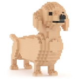 Jekca - Dachshund 02-M03 - Big - Lego - Scultura - Costruzione - 4D - Animali di Mattoncini - Toys