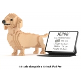 Jekca - Dachshund 02-M03 - Big - Lego - Scultura - Costruzione - 4D - Animali di Mattoncini - Toys