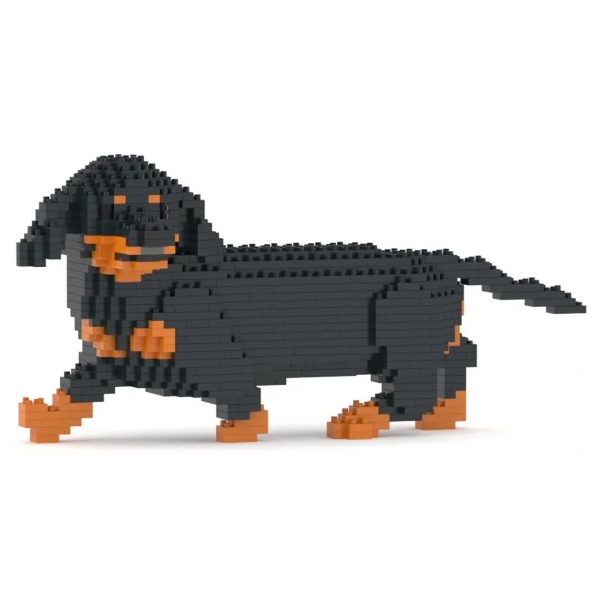 Jekca - Dachshund 06-M01 - Big - Lego - Sculpture - Construction - 4D - Brick Animals - Toys