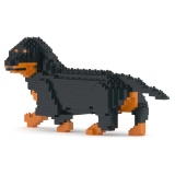 Jekca - Dachshund 06-M01 - Big - Lego - Sculpture - Construction - 4D - Brick Animals - Toys