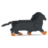 Jekca - Dachshund 06-M01 - Big - Lego - Sculpture - Construction - 4D - Brick Animals - Toys