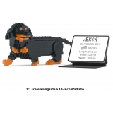 Jekca - Dachshund 06-M01 - Big - Lego - Sculpture - Construction - 4D - Brick Animals - Toys