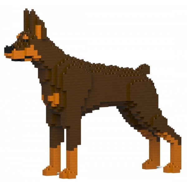 Jekca - Doberman Pinscher 01-M02 - Big - Lego - Scultura - Costruzione - 4D - Animali di Mattoncini - Toys