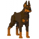 Jekca - Doberman Pinscher 01-M02 - Big - Lego - Sculpture - Construction - 4D - Brick Animals - Toys