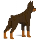 Jekca - Doberman Pinscher 01-M02 - Big - Lego - Scultura - Costruzione - 4D - Animali di Mattoncini - Toys