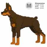 Jekca - Doberman Pinscher 01-M02 - Big - Lego - Sculpture - Construction - 4D - Brick Animals - Toys