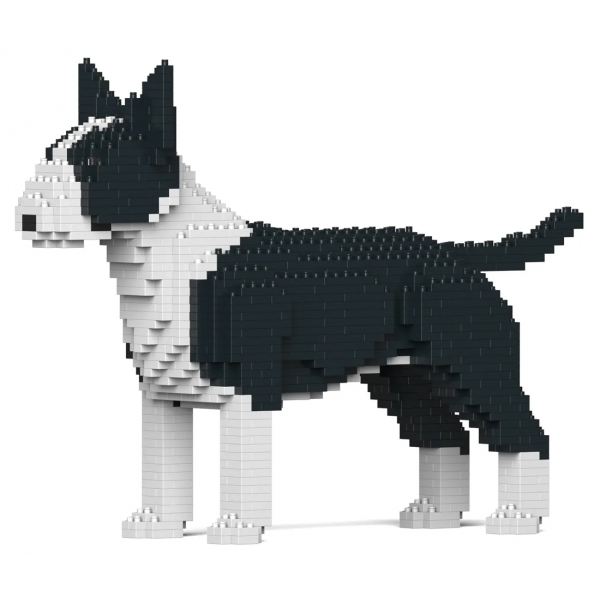 Jekca - English Bull Terrier 01-M01 - Big - Lego - Sculpture - Construction - 4D - Brick Animals - Toys