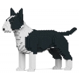 Jekca - English Bull Terrier 01-M01 - Big - Lego - Sculpture - Construction - 4D - Brick Animals - Toys