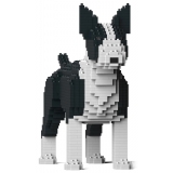 Jekca - English Bull Terrier 01-M01 - Big - Lego - Sculpture - Construction - 4D - Brick Animals - Toys