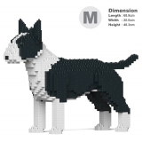 Jekca - English Bull Terrier 01-M01 - Big - Lego - Sculpture - Construction - 4D - Brick Animals - Toys