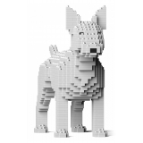 Jekca - English Bull Terrier 01-M03 - Big - Lego - Sculpture - Construction - 4D - Brick Animals - Toys