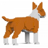 Jekca - English Bull Terrier 01-M02 - Big - Lego - Sculpture - Construction - 4D - Brick Animals - Toys