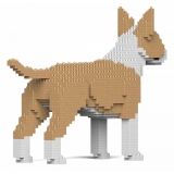 Jekca - English Bull Terrier 01-M04 - Big - Lego - Sculpture - Construction - 4D - Brick Animals - Toys