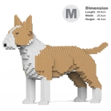 Jekca - English Bull Terrier 01-M04 - Big - Lego - Sculpture - Construction - 4D - Brick Animals - Toys