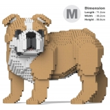 Jekca - English Bulldog 4-in-1 Pack 01-M03 - Big - Lego - Scultura - Costruzione - 4D - Animali di Mattoncini - Toys