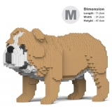 Jekca - English Bulldog 4-in-1 Pack 01-M03 - Big - Lego - Scultura - Costruzione - 4D - Animali di Mattoncini - Toys