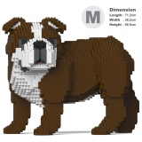 Jekca - English Bulldog 4-in-1 Pack 01-M01 - Big - Lego - Scultura - Costruzione - 4D - Animali di Mattoncini - Toys