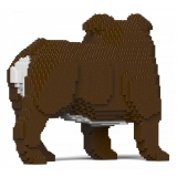 Jekca - English Bulldog 4-in-1 Pack 01-M01 - Big - Lego - Sculpture - Construction - 4D - Brick Animals - Toys