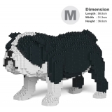 Jekca - English Bulldog 01-M04 - Big - Lego - Sculpture - Construction - 4D - Brick Animals - Toys