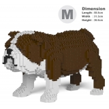 Jekca - English Bulldog 01-M01 - Big - Lego - Sculpture - Construction - 4D - Brick Animals - Toys