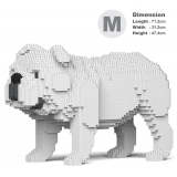 Jekca - English Bulldog 4-in-1 Pack 01-M02 - Big - Lego - Scultura - Costruzione - 4D - Animali di Mattoncini - Toys