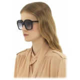 Chloé - Salome Sunglasses - Dark Grey Gradient Blue - Chloé Eyewear