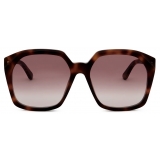 Chloé - Salome Sunglasses - Rose Havana Gradient Burgundy - Chloé Eyewear