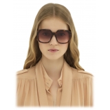 Chloé - Salome Sunglasses - Rose Havana Gradient Burgundy - Chloé Eyewear