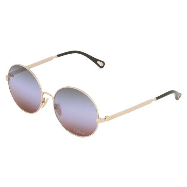 Chloé - Aly Sunglasses - Gold Green Blue Rust - Chloé Eyewear