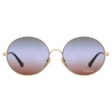 Chloé - Aly Sunglasses - Gold Green Blue Rust - Chloé Eyewear