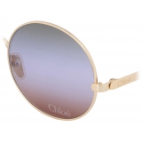 Chloé - Aly Sunglasses - Gold Green Blue Rust - Chloé Eyewear